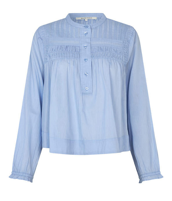 Maise bluse - Brunnera Blue