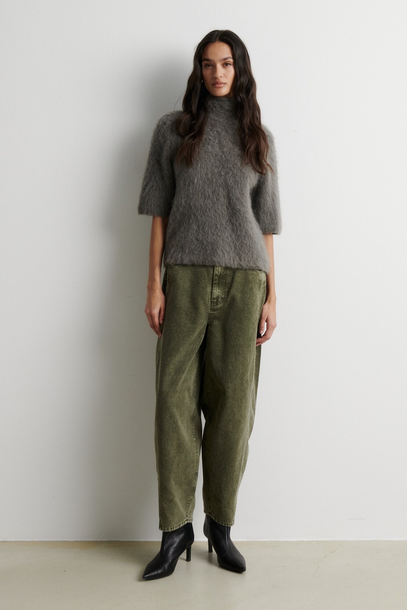 Jaye barrel jeans - Green Denim