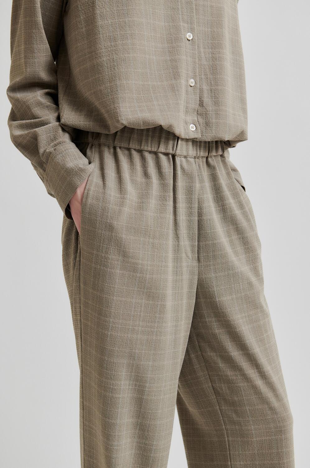 Maira bukser - Mid Brown Melange