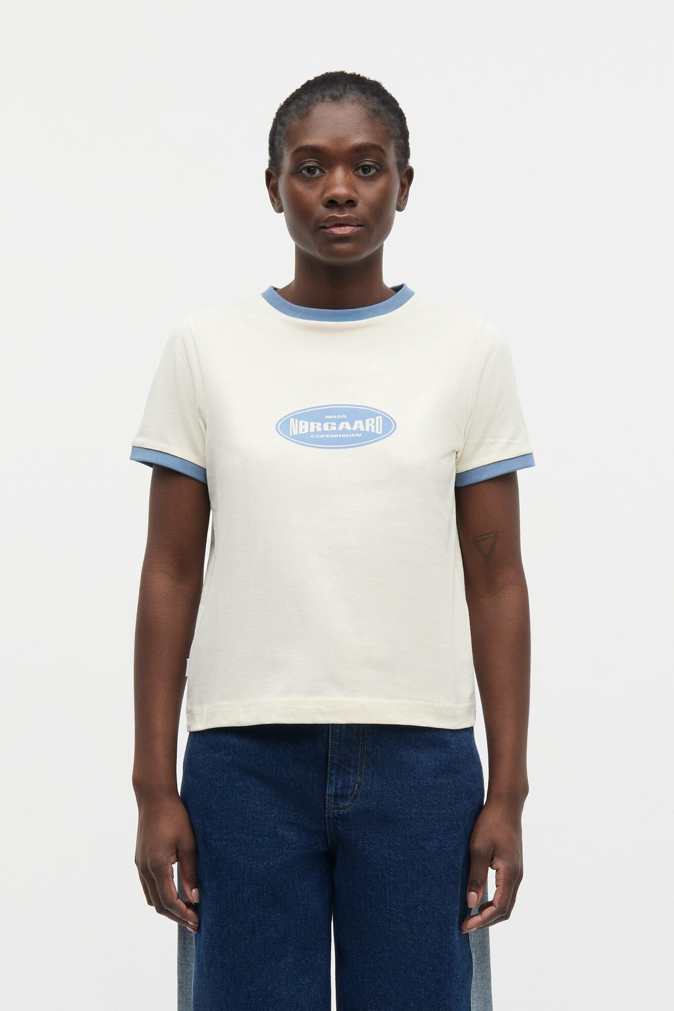 Cotton Jersey Trinity t-shirt - Vanilla Ice/Faded Denim