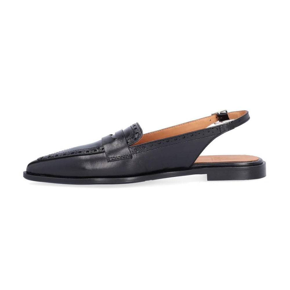 Sling Back ballerinasko - Black calf 80