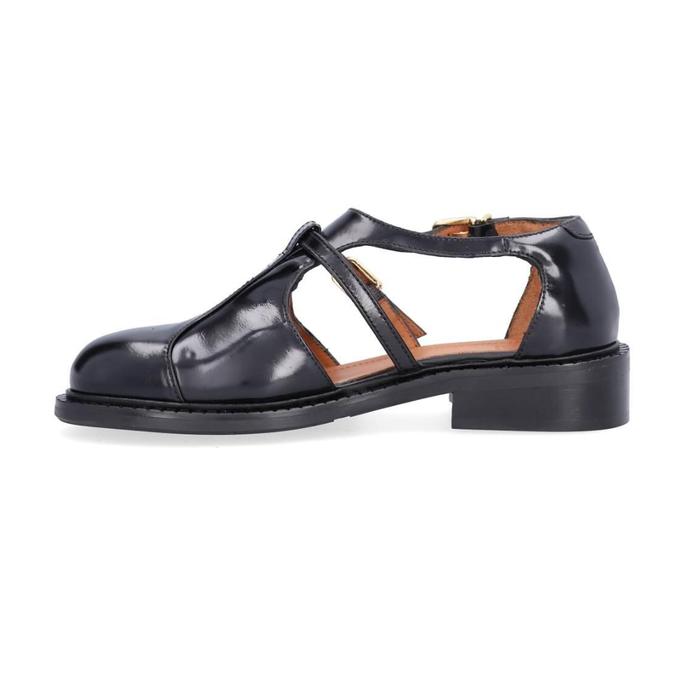 Loafer med spænder - Black polido 900