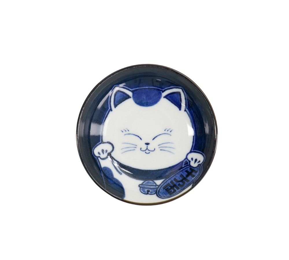 Kawaii Round Sauce Dish Cat Neko 10.2x2.5cm F 33502 12/144