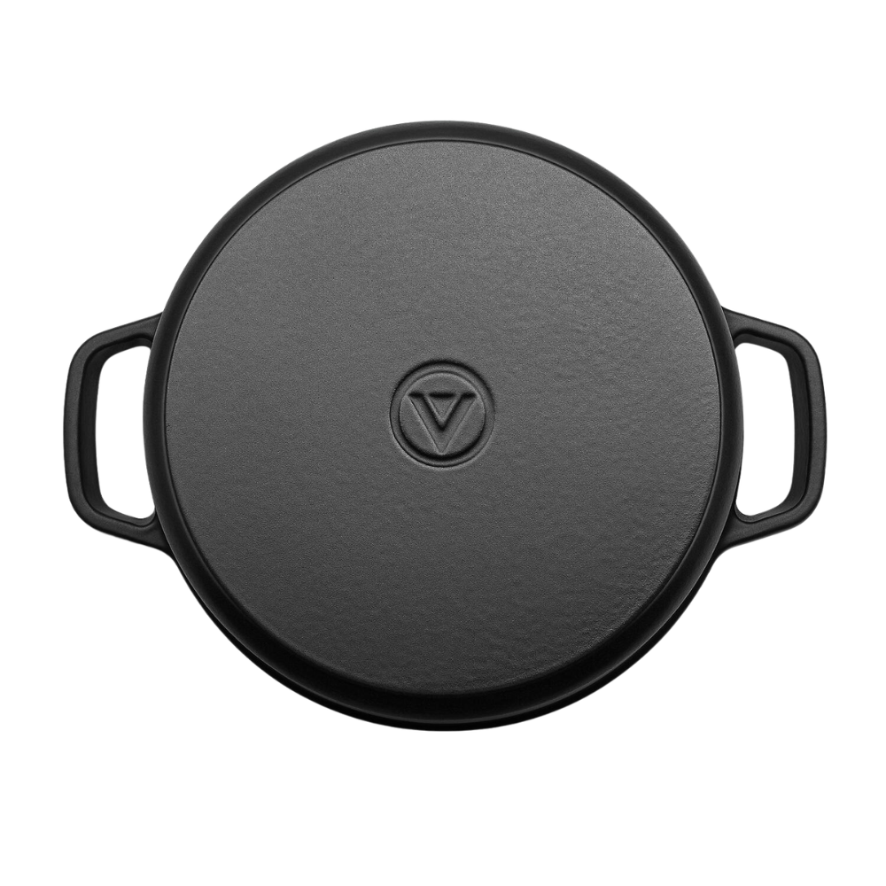 Emaljeret støbejernsgryde, Ø26 cm - Skifersort