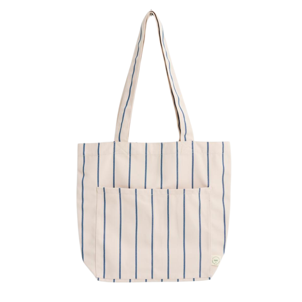x Jasper Morrison Tote Bag - Beige with blue stripe