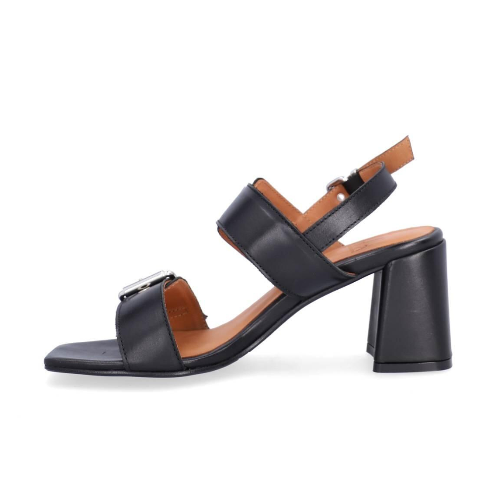 Sandaler med blokhæl - Black calf 80
