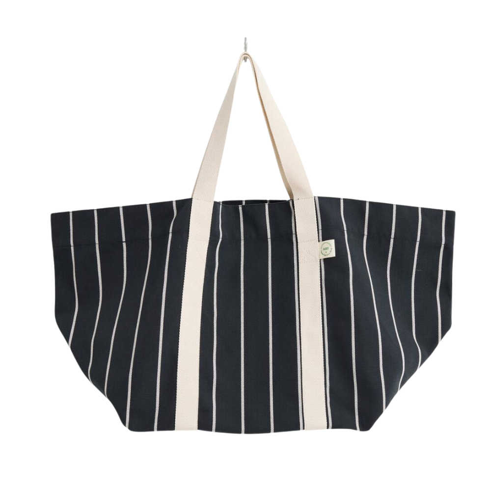 x Jasper Morrison shopper - Black with beige stripe
