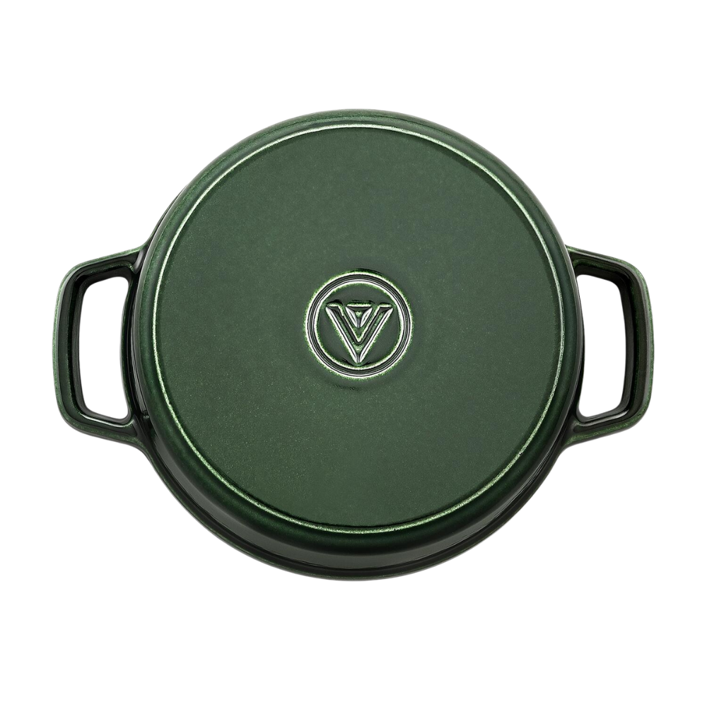 Emaljeret støbejernsgryde, Ø20 cm - Mosgrøn