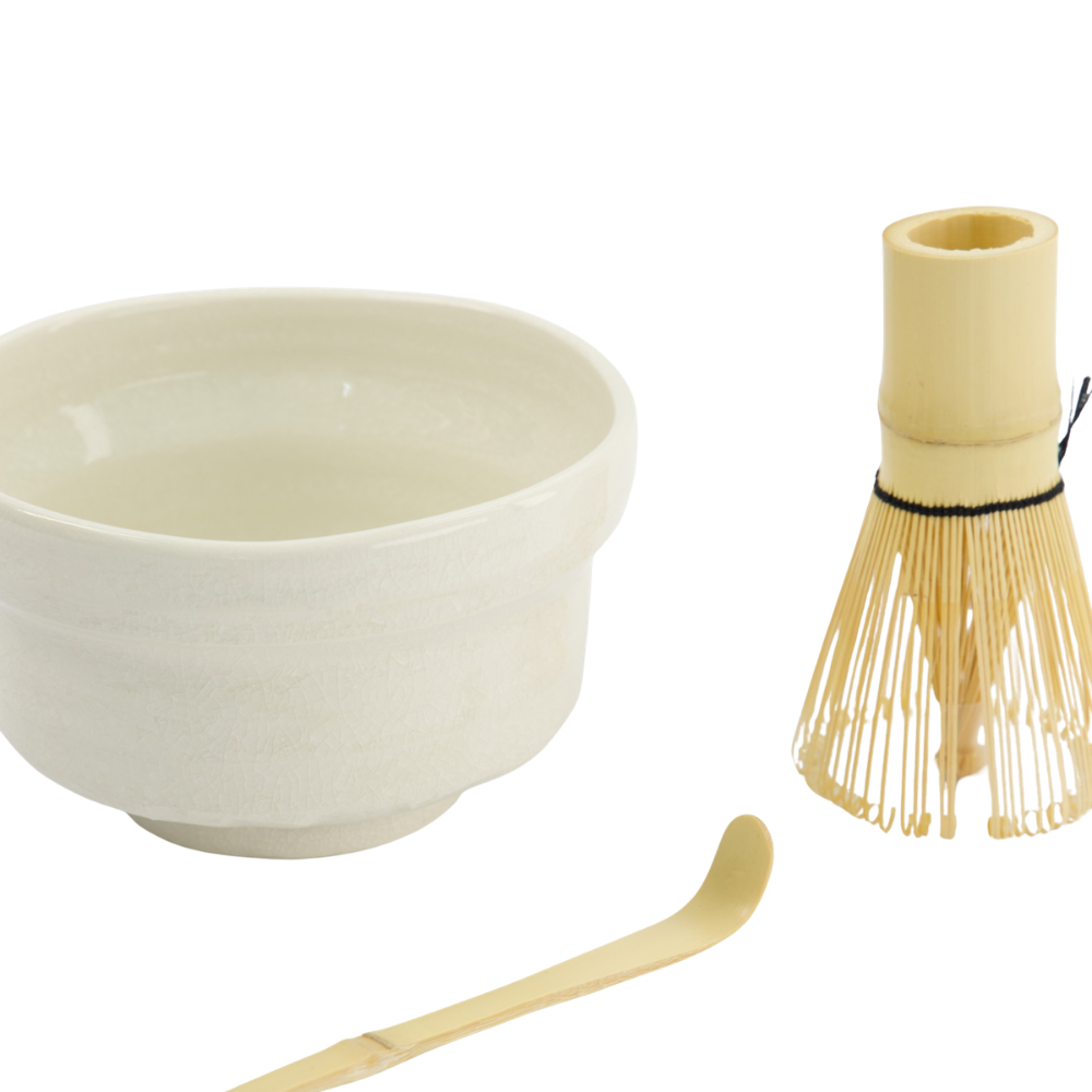 Matcha gavesæt - hvid