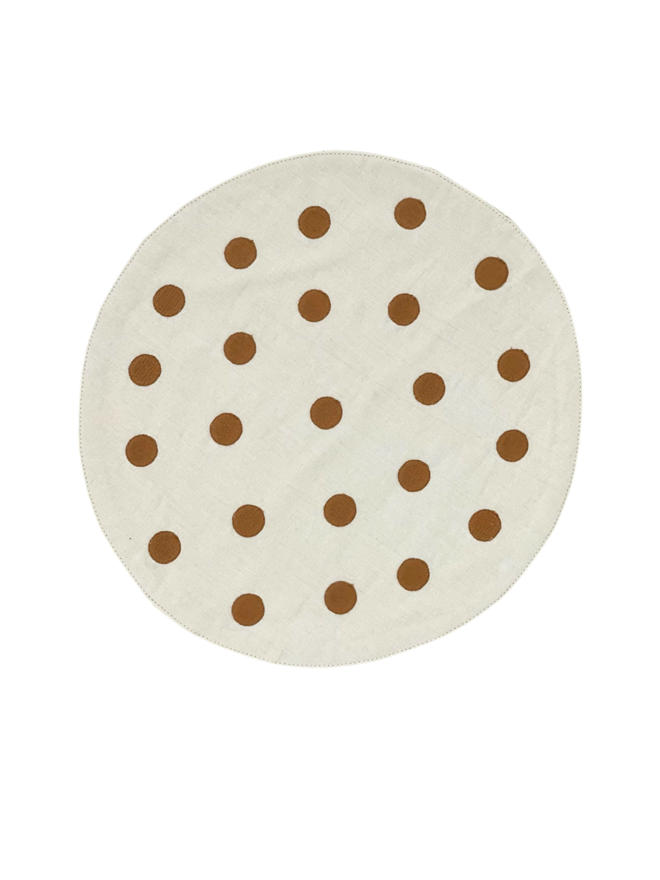 Jou Embroidery serviet til brødkurv - Brown dots