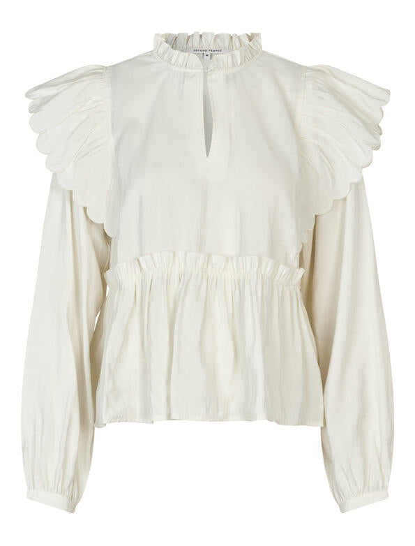 Terra Frill bluse - Tofu