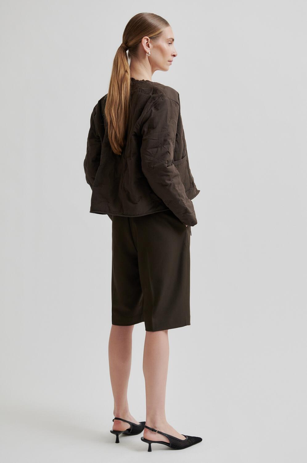 Neel shorts - Dark Brown Melange