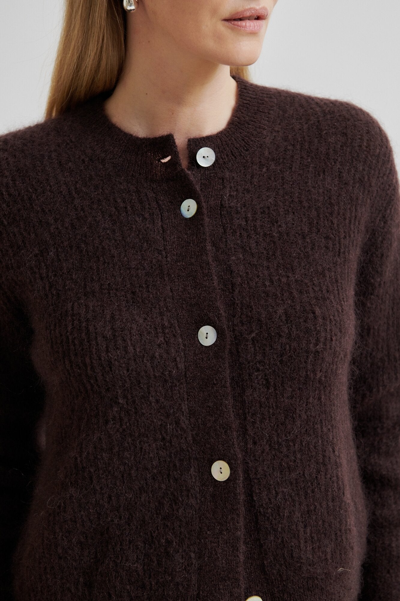 Andrea Rib strikket cardigan - Demitasse