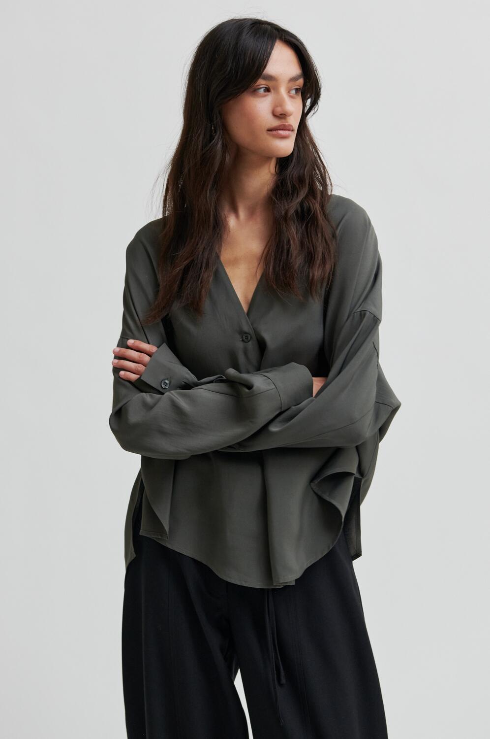 Timeline bluse - Beluga