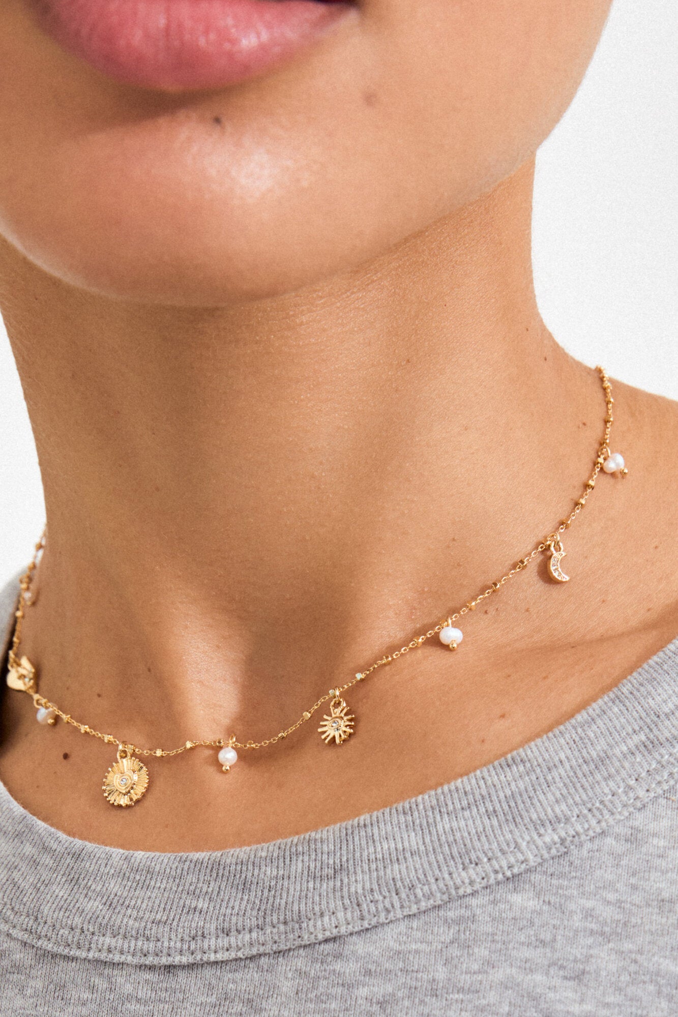 Mylan halskæde - forgyldt