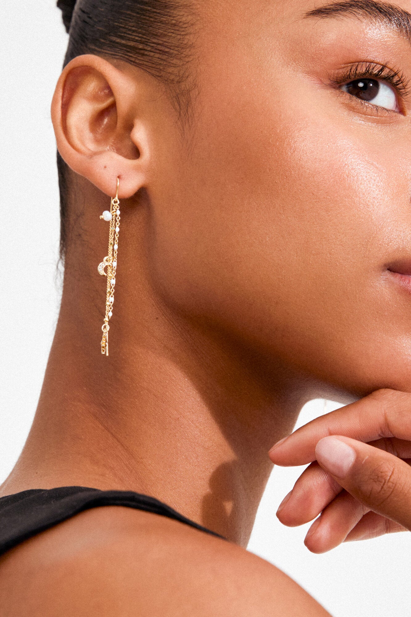 Mylan hængeøreringe - forgyldt