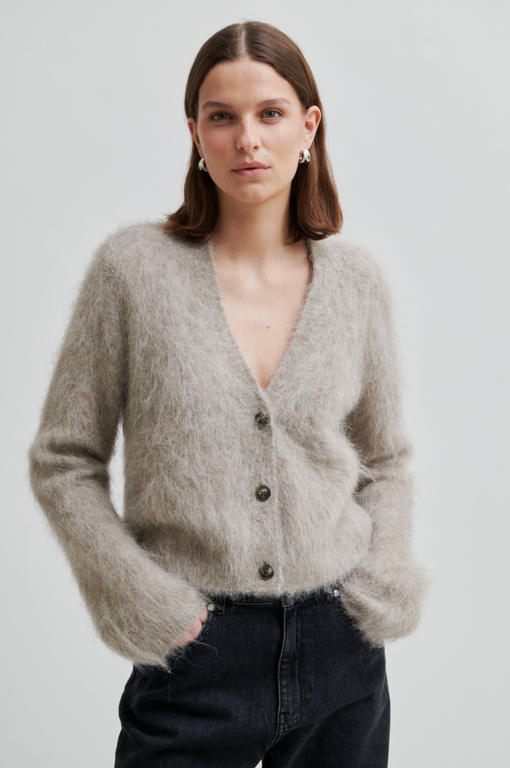 Karla cardigan - Pumice Stone