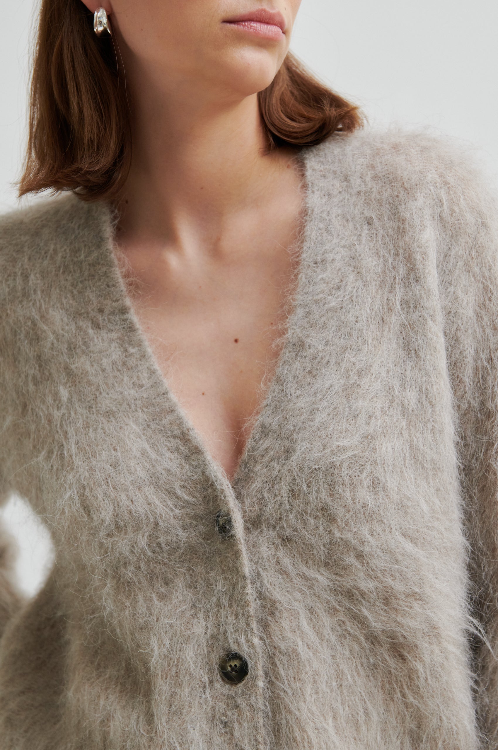 Karla cardigan - Pumice Stone