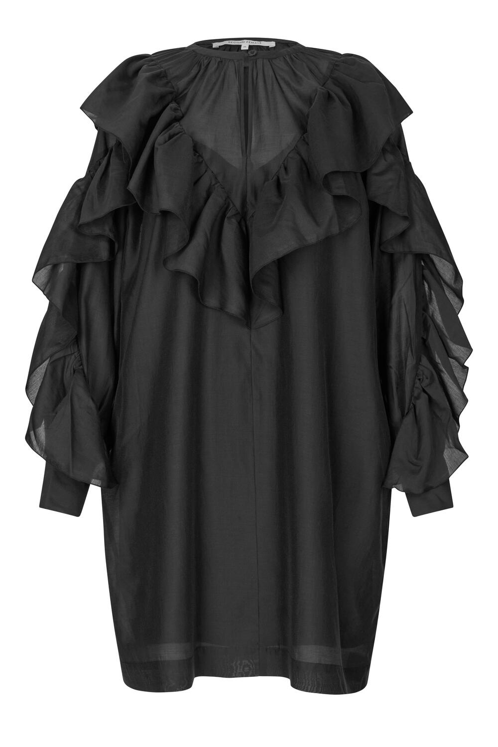 Dream Ruffle kjole - sort