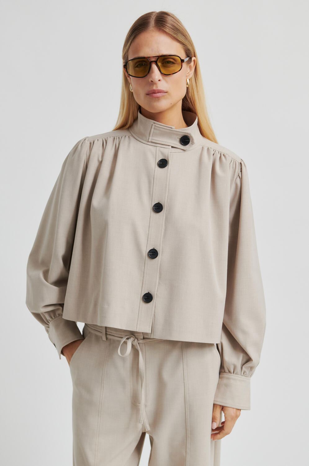 Zoie jakke - Light Beige Melange