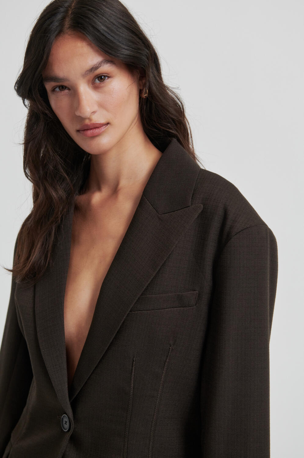 Sella Fitted blazer - Chocolate Torte