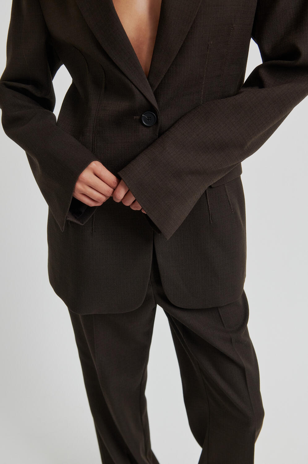 Sella Fitted blazer - Chocolate Torte