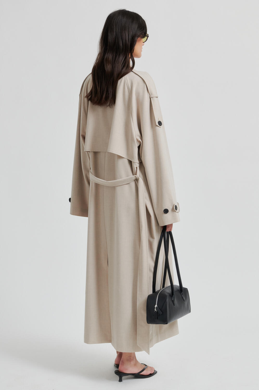Zoie trenchcoat - Light Beige Melange