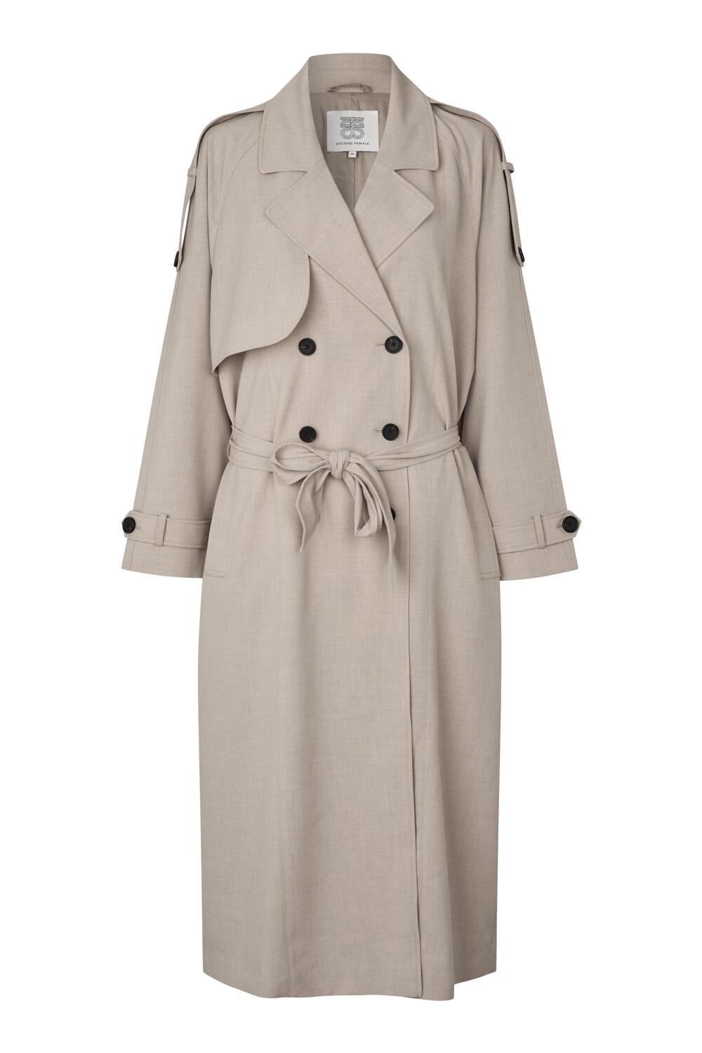 Zoie trenchcoat - Light Beige Melange