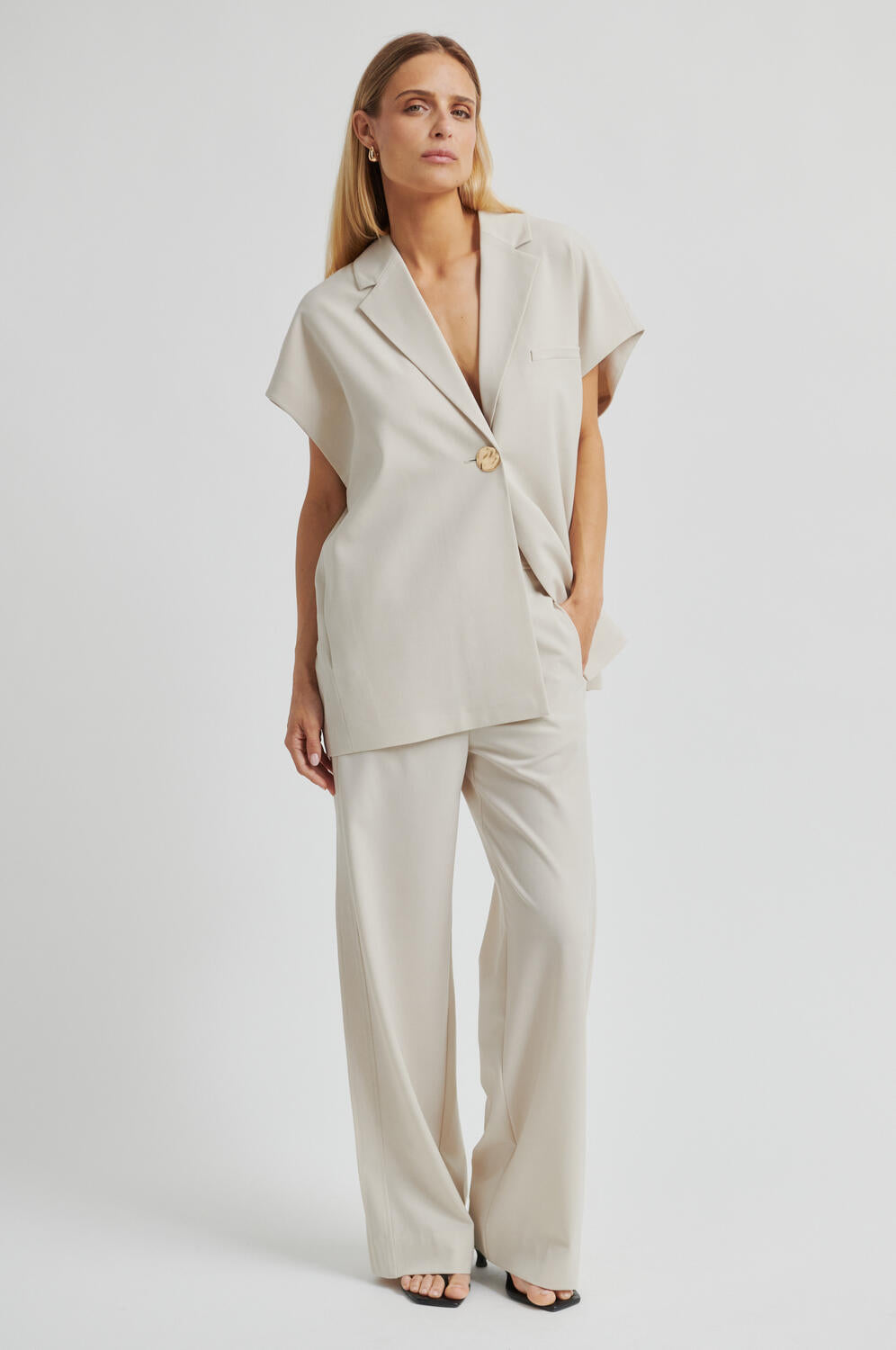 Blanca blazer vest - Soft Beige