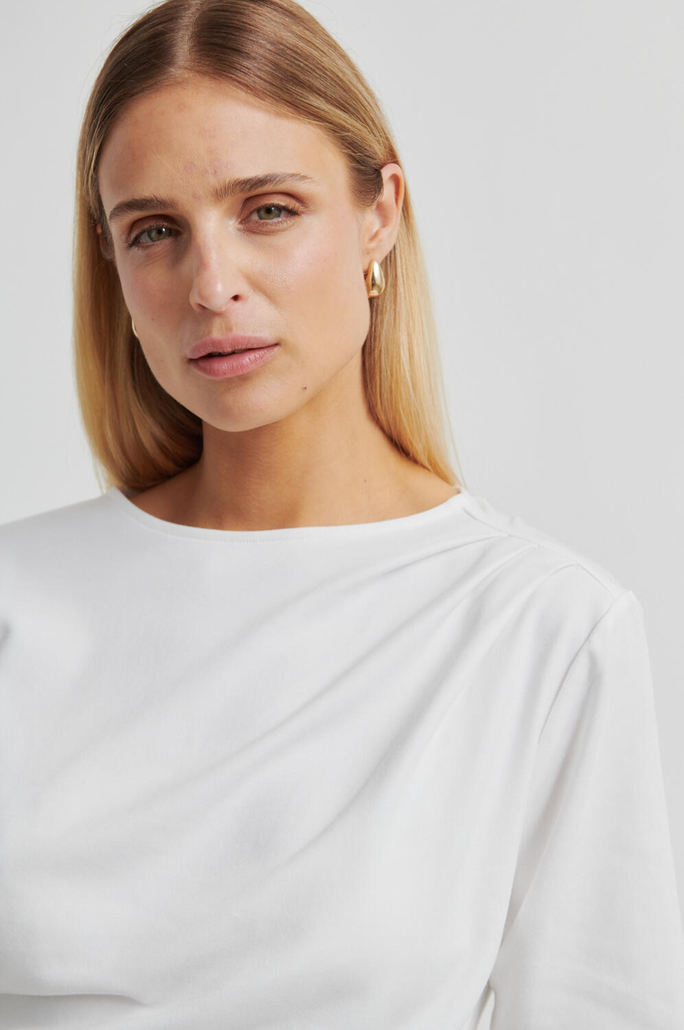 Ulina Drape t-shirt - hvid