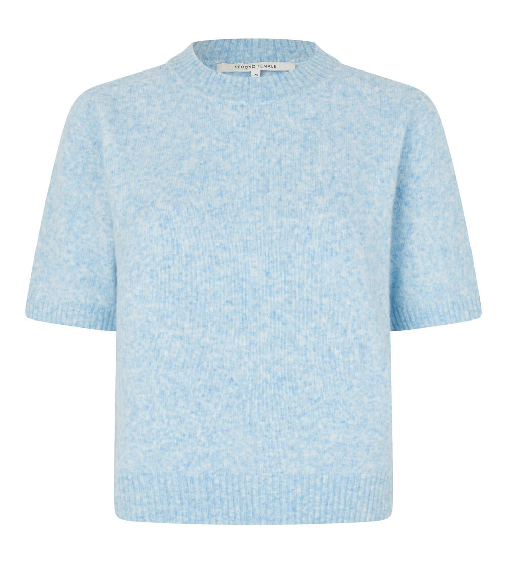 Billa O-Neck striktrøje - Powder Blue