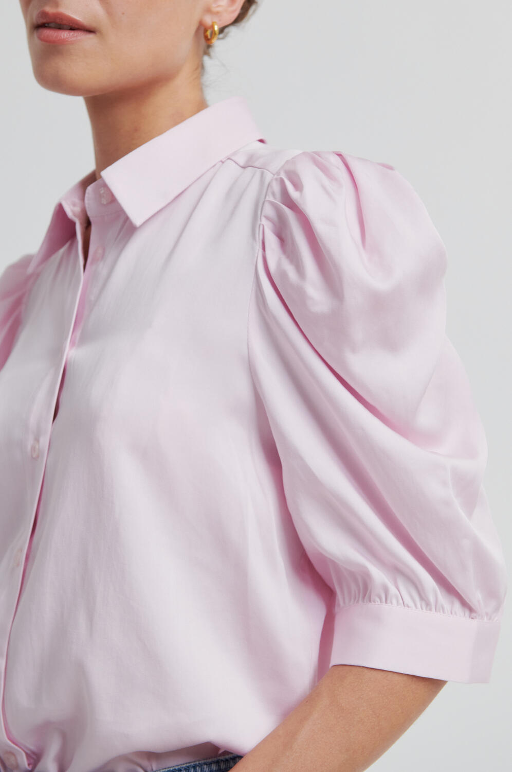 Samanta kortærmet skjorte - Pale Lilac