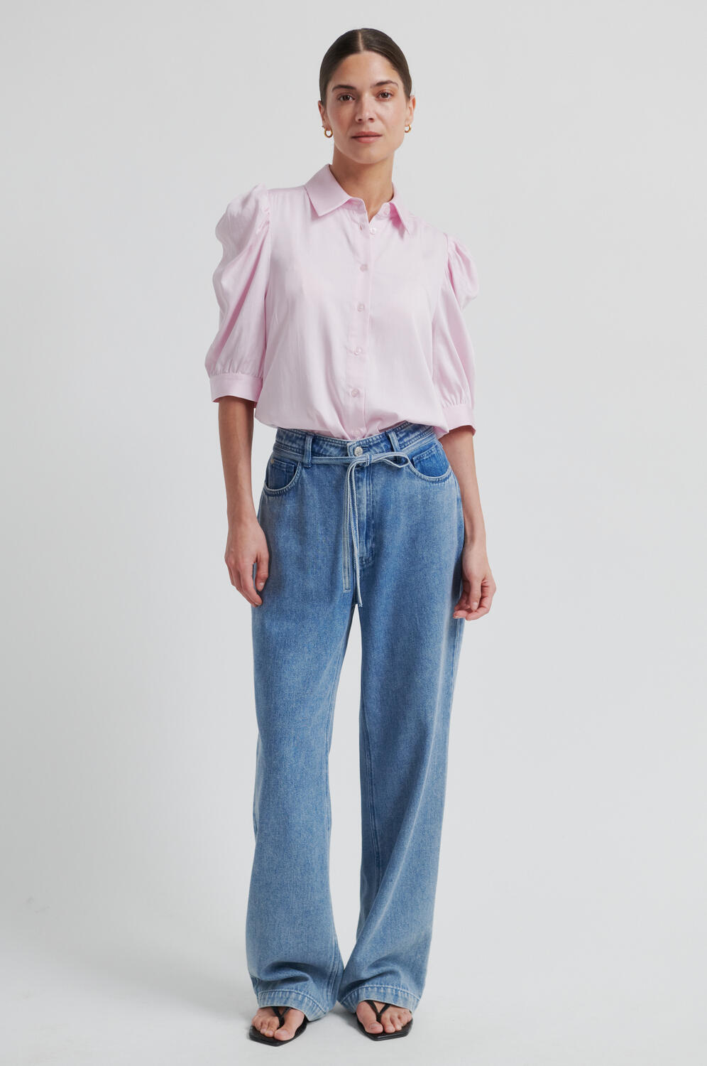 Samanta kortærmet skjorte - Pale Lilac
