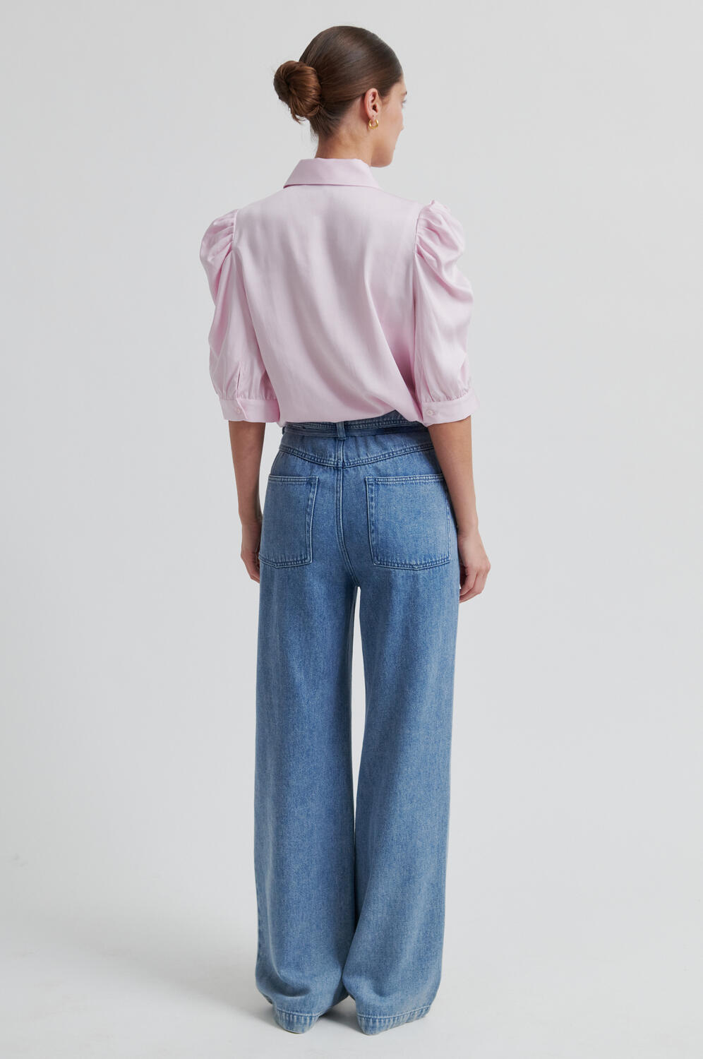 Samanta kortærmet skjorte - Pale Lilac