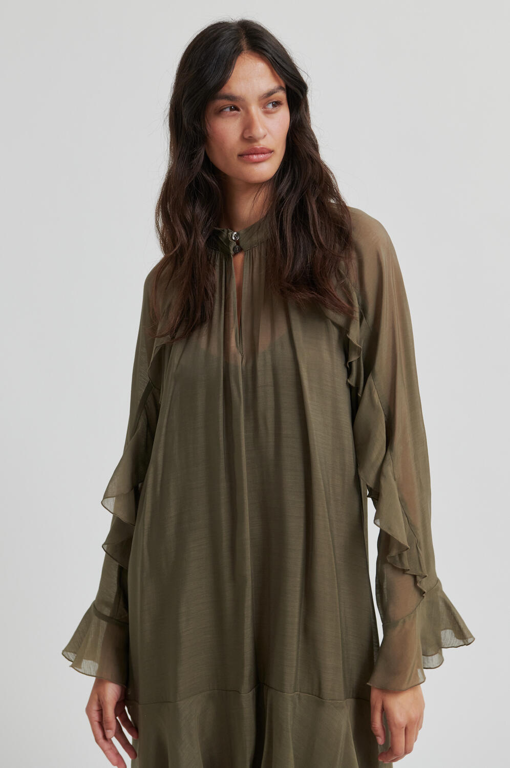 Naje Frill kjole - Tarmac