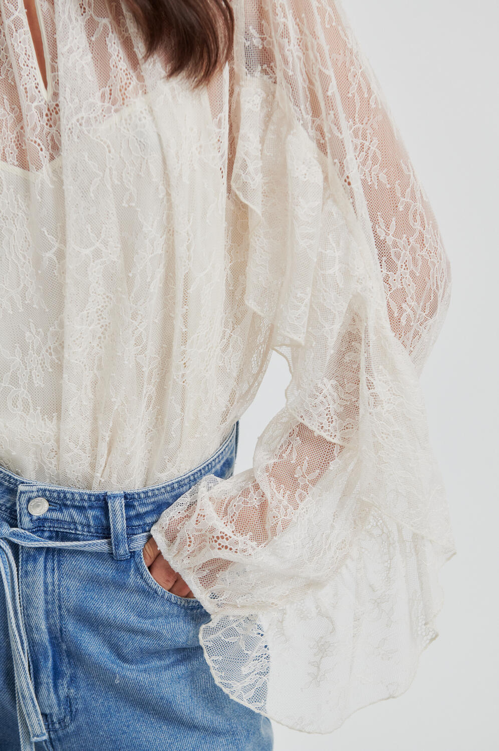 Sybell blondebluse - Soft Beige