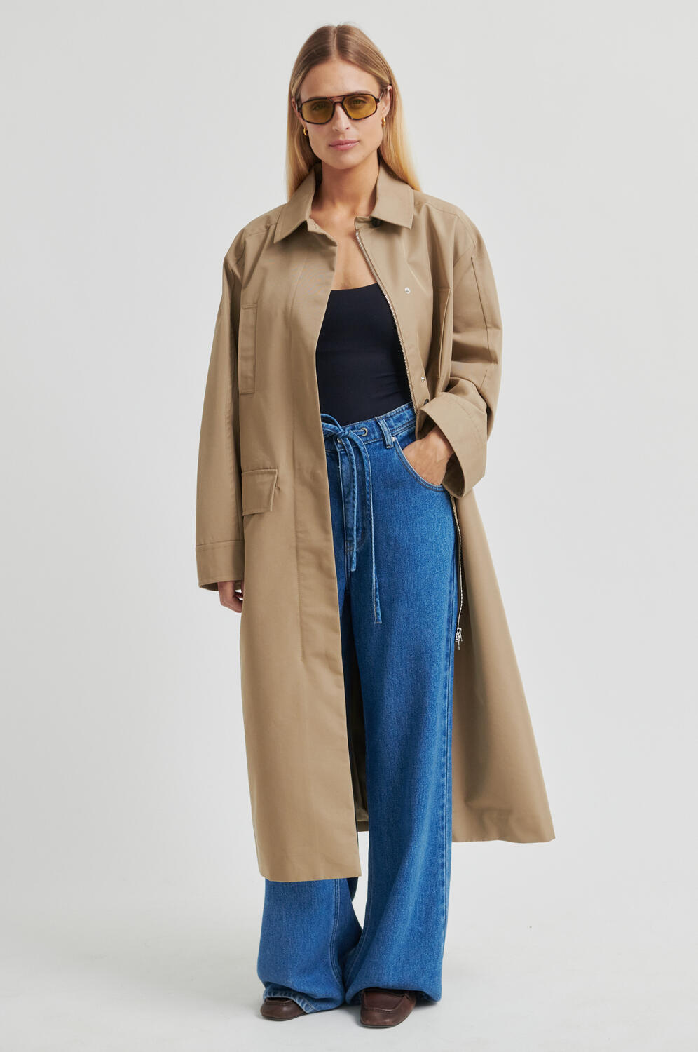 Effye trenchcoat - Petrified Oak