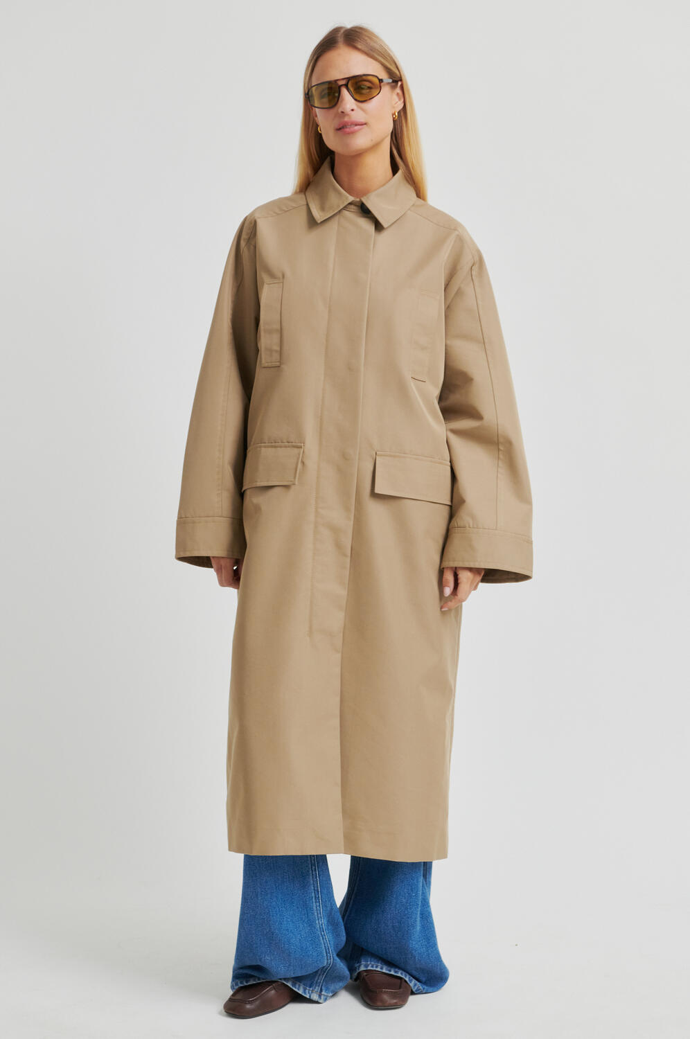 Effye trenchcoat - Petrified Oak