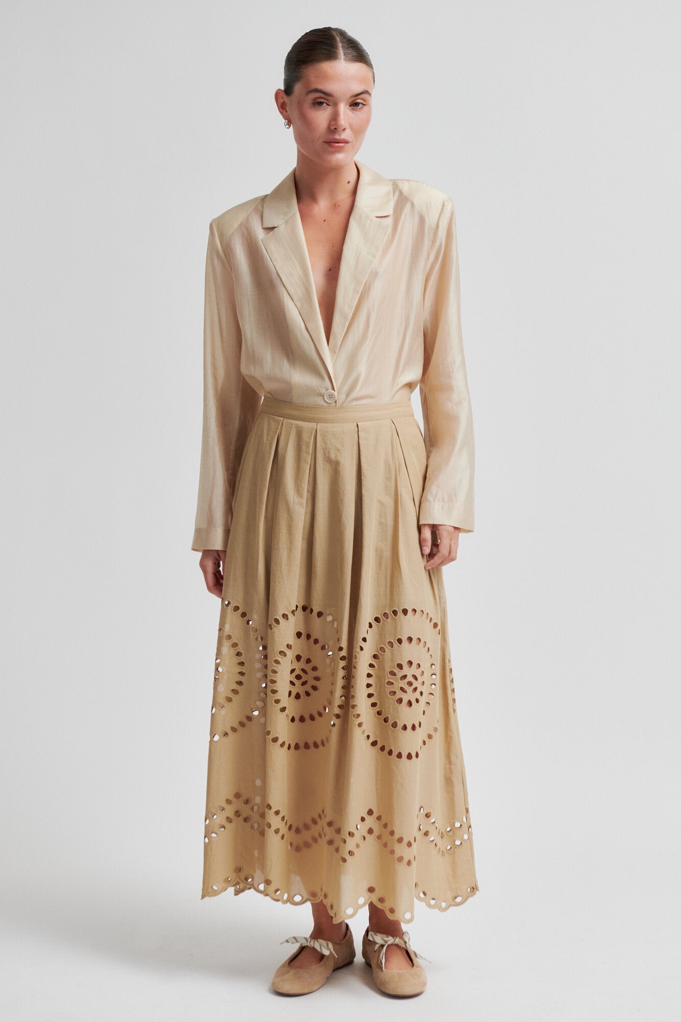 Meryl nederdel - Camel