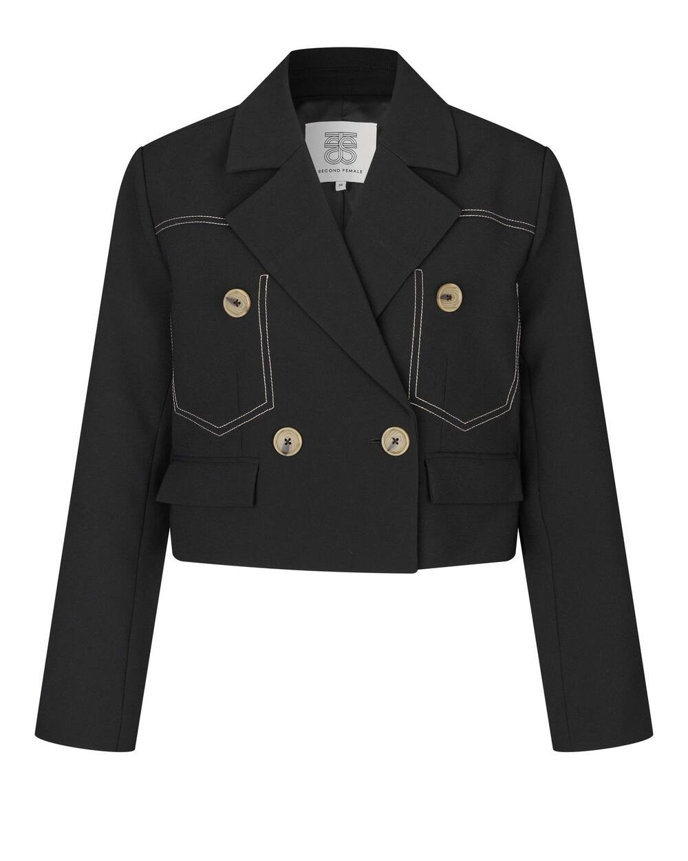 Aletha Cropped blazer - sort