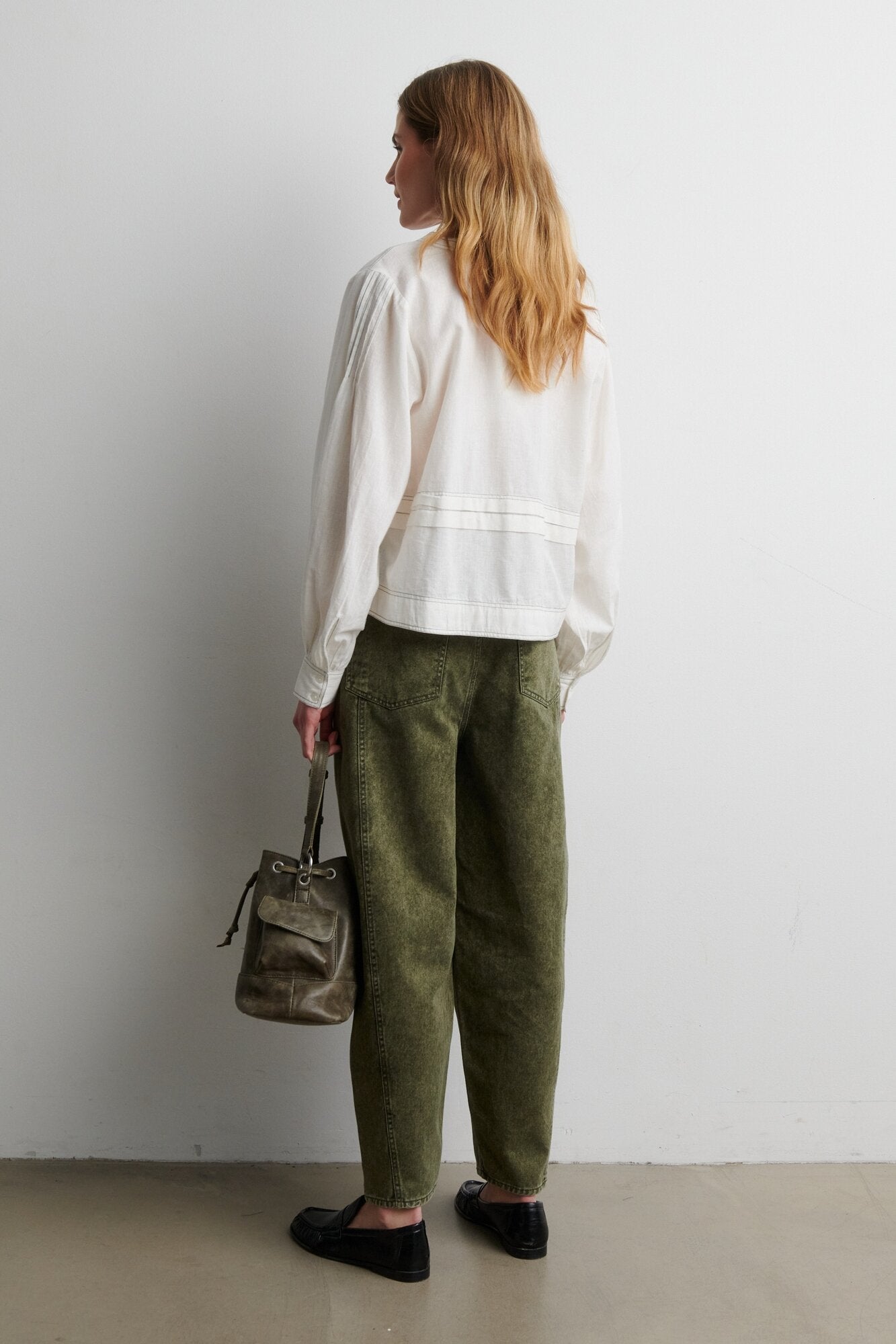 Jaye barrel jeans - Green Denim