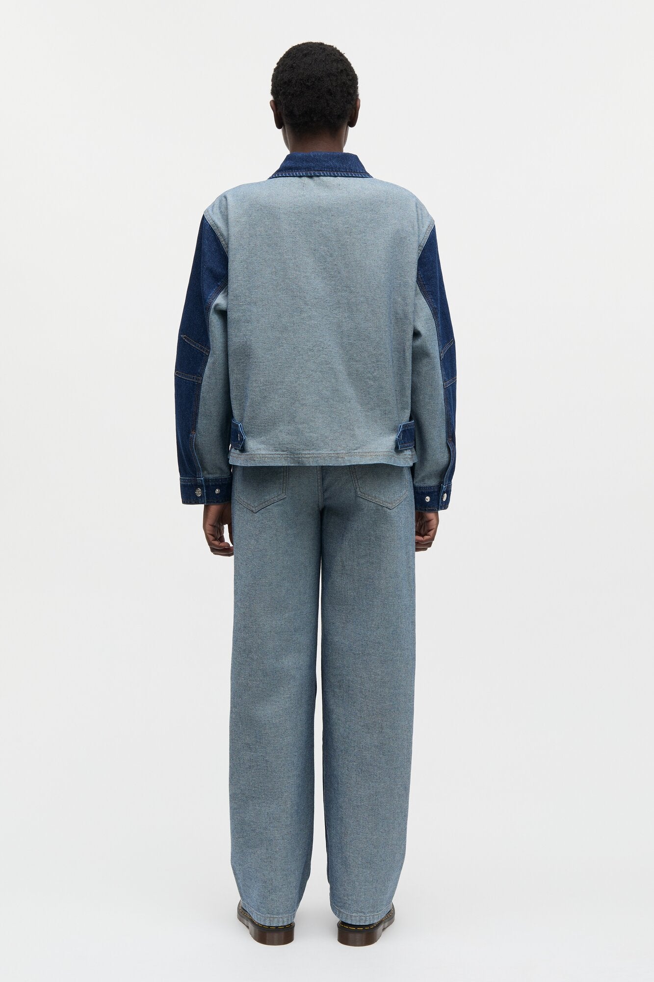 Luke Solar Block denimjakke - Mid Blue Denim