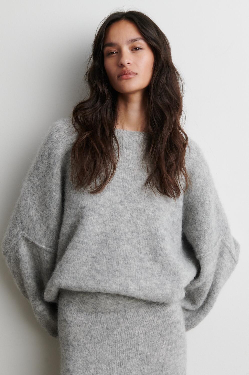 Pollenza striktrøje - Light Grey Melange