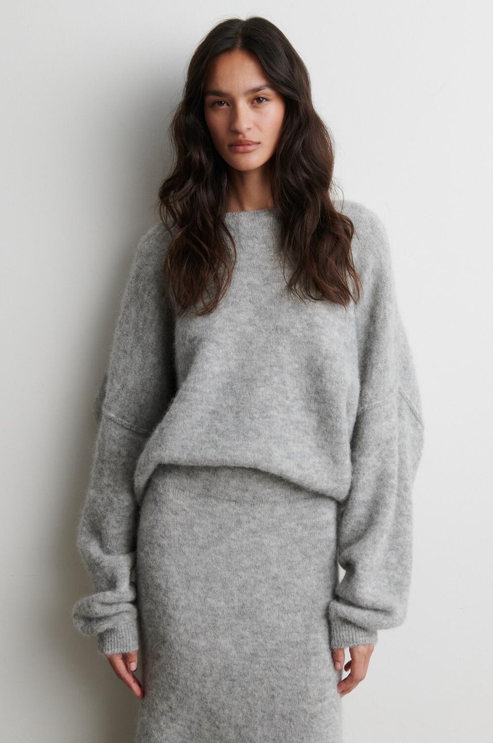 Pollenza striktrøje - Light Grey Melange