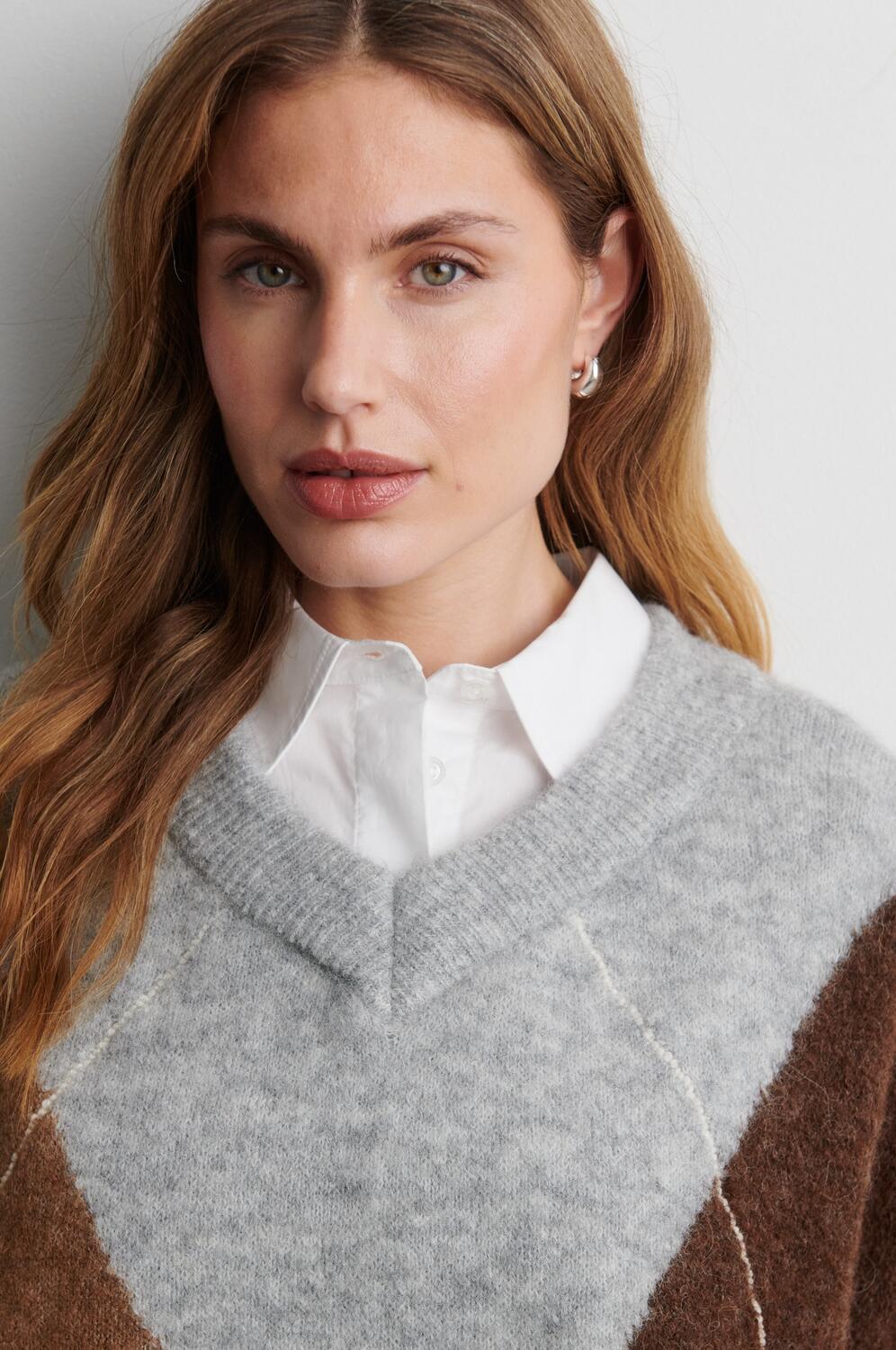 Forca V-Neck striktrøje - Light Grey Melange