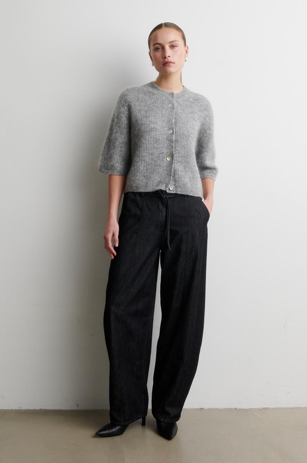 Dera Denim cargobukser - sort
