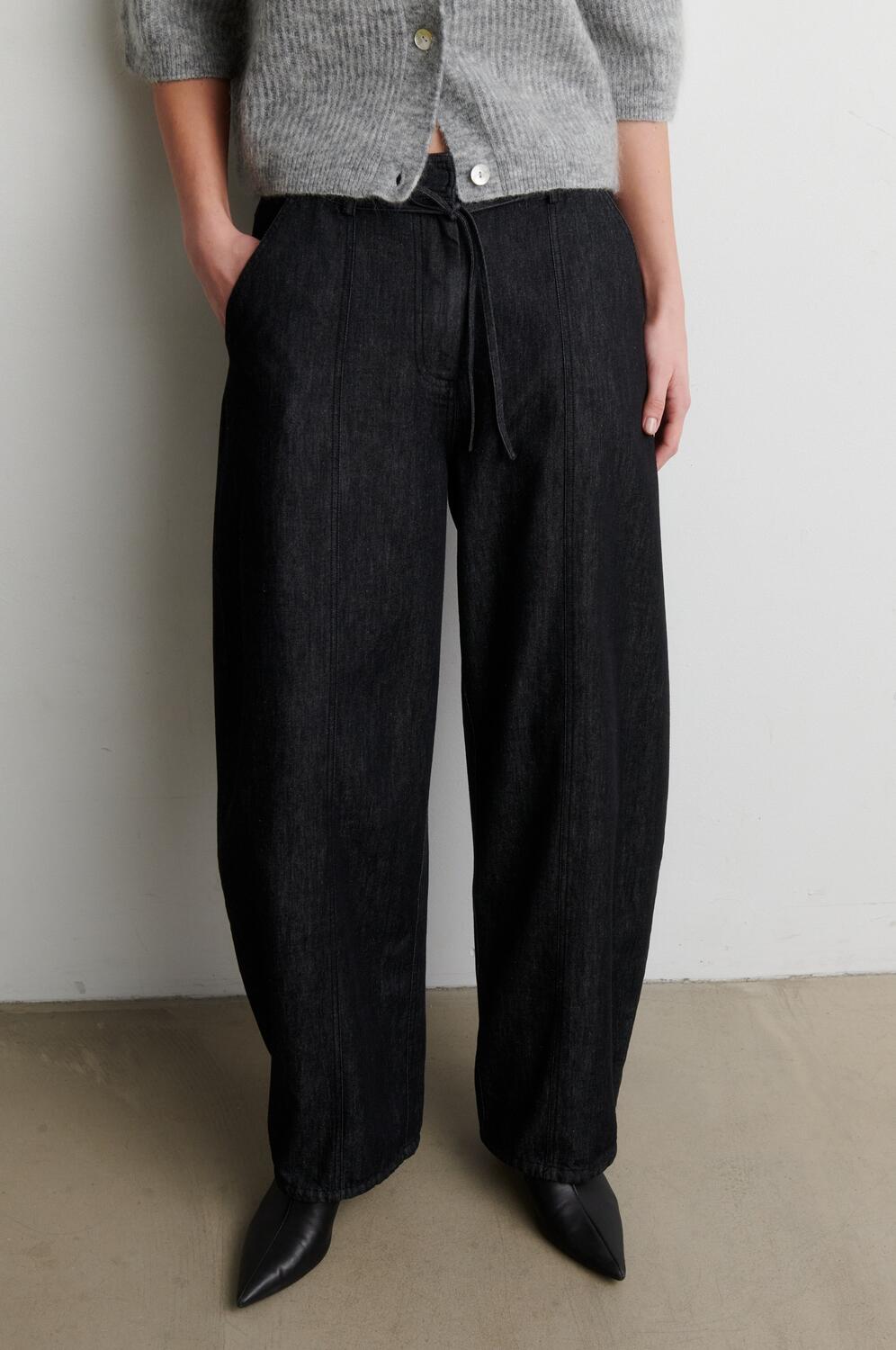 Dera Denim cargobukser - sort