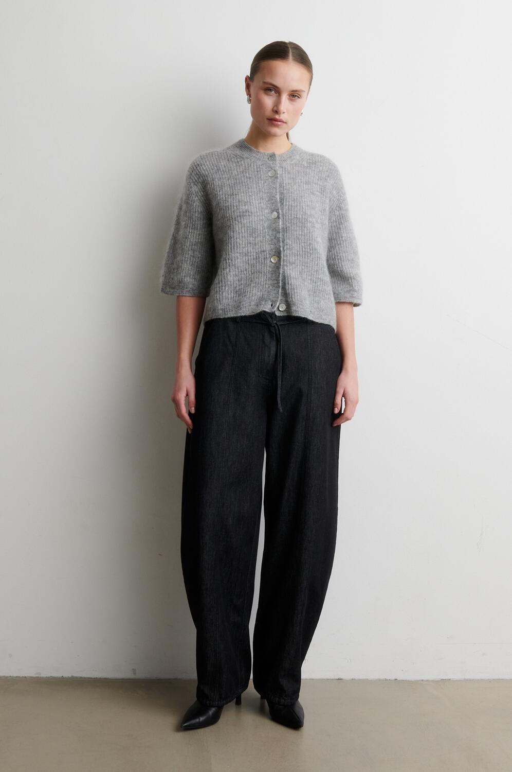 Dera Denim cargobukser - sort