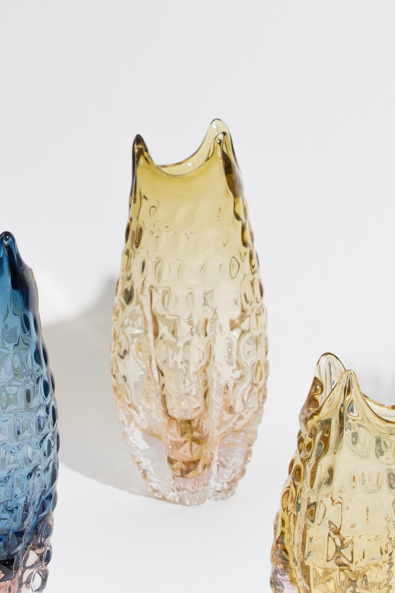 Lyngblomst vase, H30 cm – Champagne/Rosa