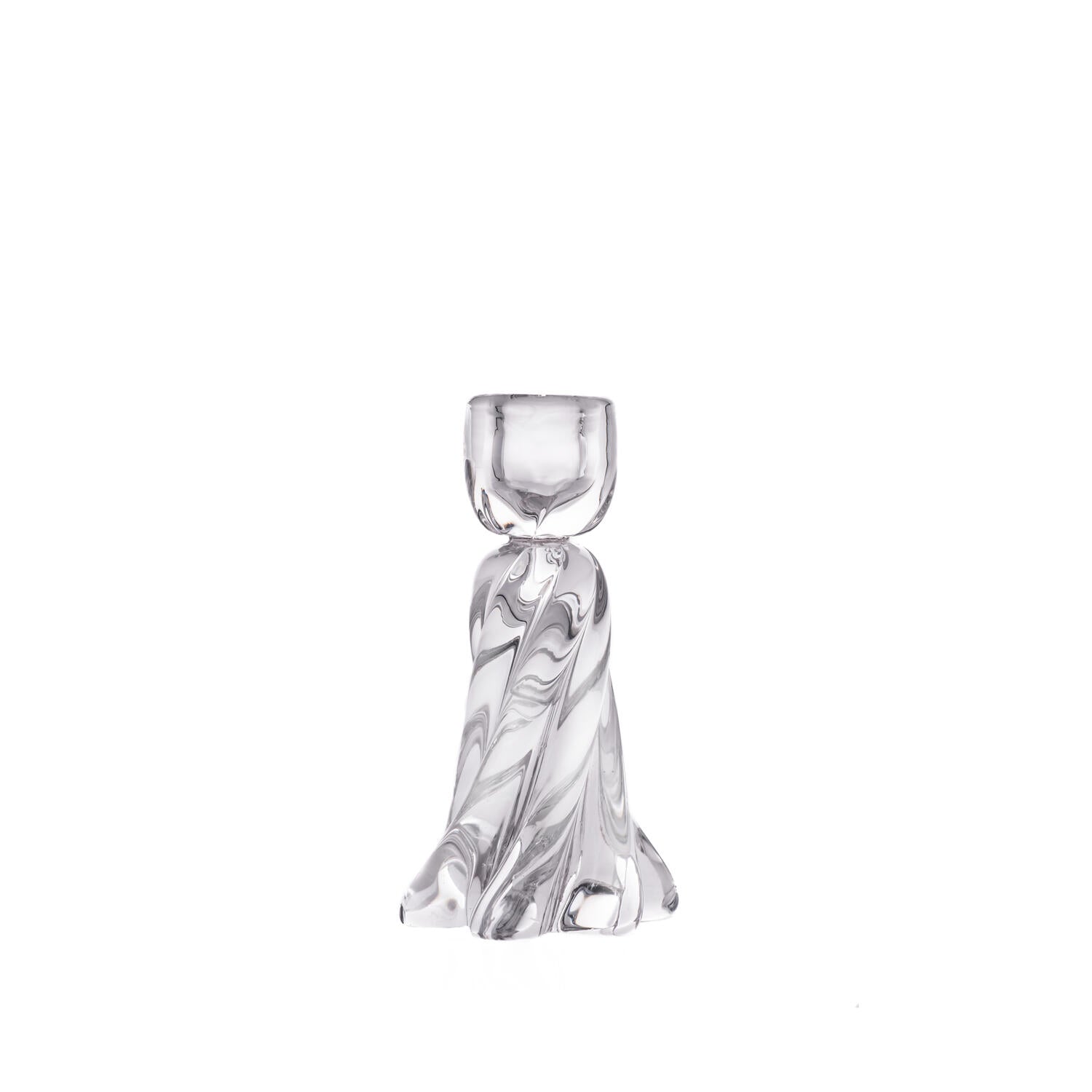 Tuva lysestage, H17 cm – Crystal